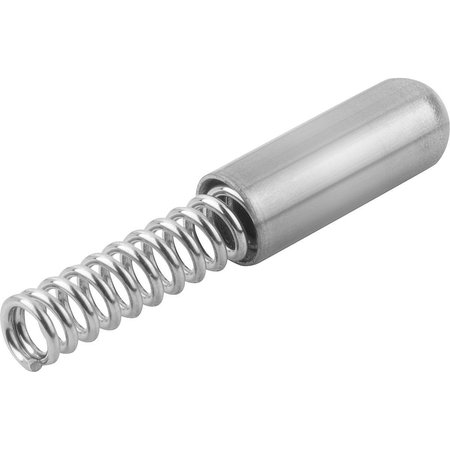 KIPP Spring Sleeve Rounded, Form:A Without Collar L=16, D1=3 Stainless Steel, Comp:Stainless Steel K1277.123016